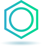 ico-compare hexagon logo, gradient hexagon